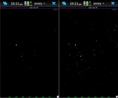 Screenshot of Orrery catalogs